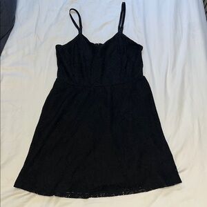 Black Lace Spaghetti Strap Dress